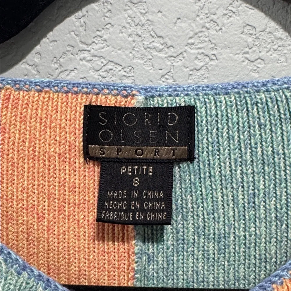 SIGRID OLSEN Sport Patchwork Cardigan